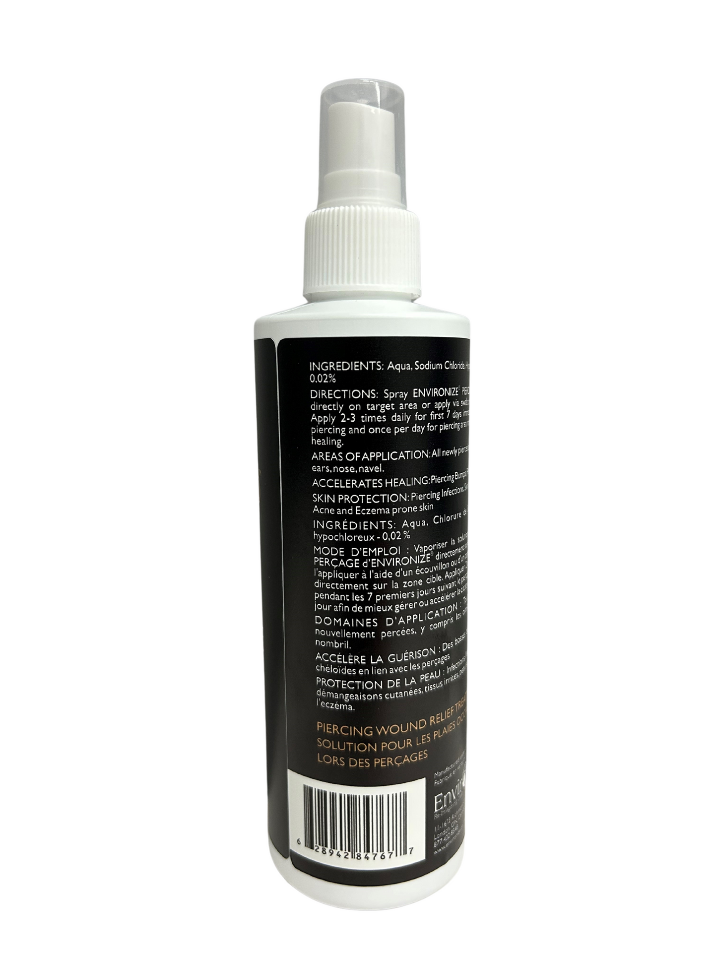 Piercing Aftercare Hypochlorous 225ml Bottle