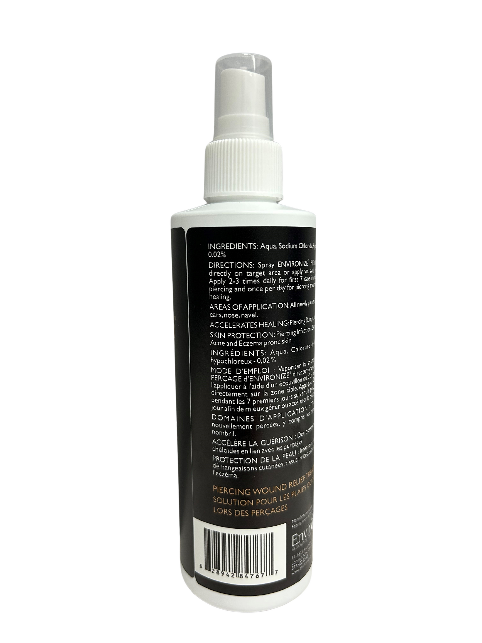 Piercing Aftercare Hypochlorous 225ml Bottle