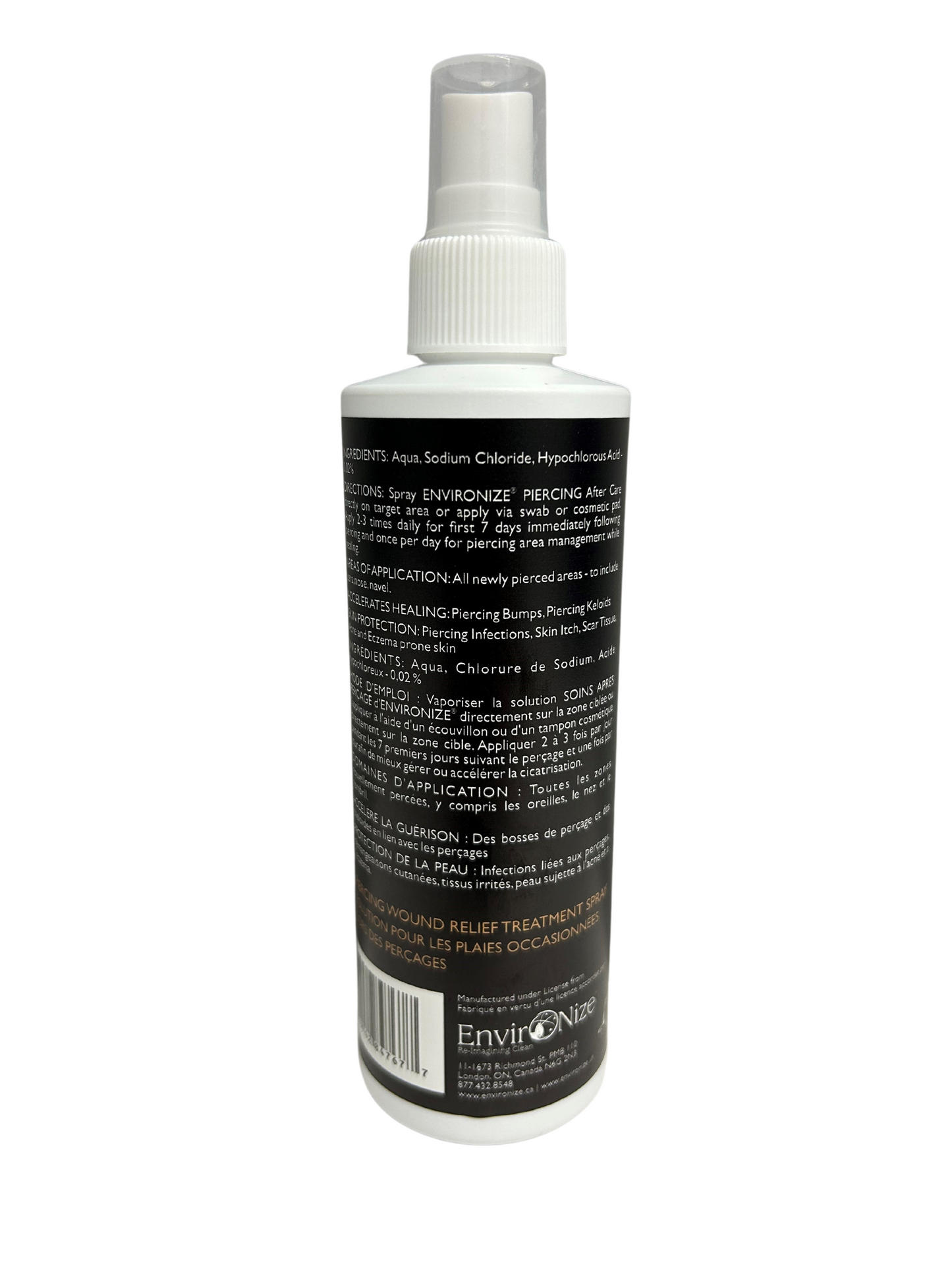 Piercing Aftercare Hypochlorous 225ml Bottle