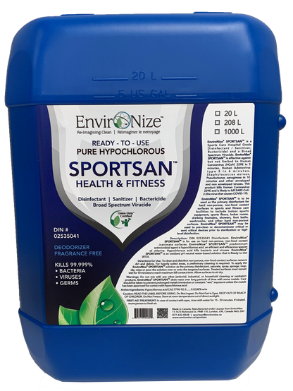 20L SPORTSAN Hypochlorous Acid Health and Fitness Disinfectant