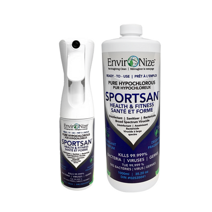 SPORTSAN Hypochlorous Acid Health and Fitness Disinfectant bundle